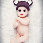 قد 46 سانتی متر 18 اینچ عروسک دختر بچه دوباره متولد شده اسباب بازی کوچک کودکانه فوق العاده نرم